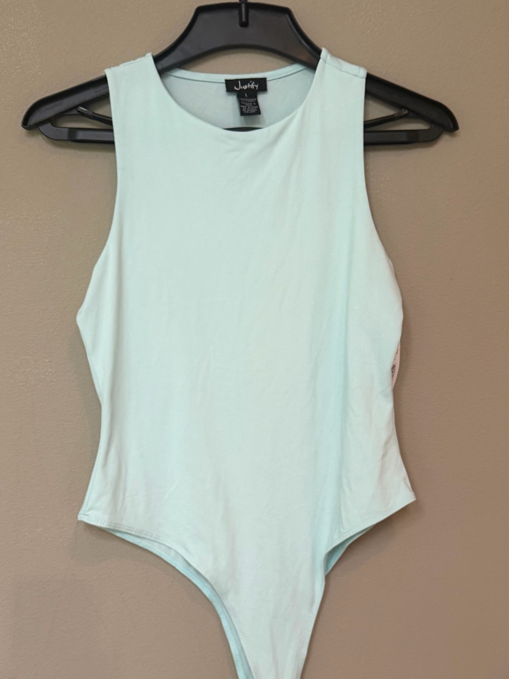 Justify Mint Scoop Neck Sleeveless Bodysuit